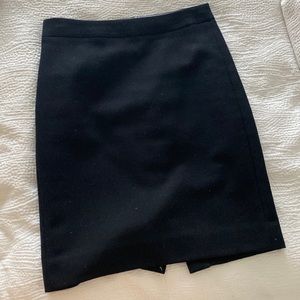 J crew black wool pencil skirt